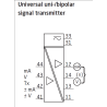 Universal uni-/bipolar signal transmitter 4104