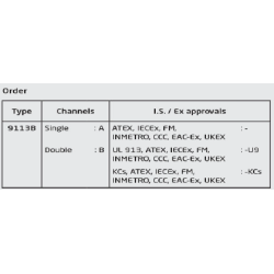 Temperature/mA converter 9113BB