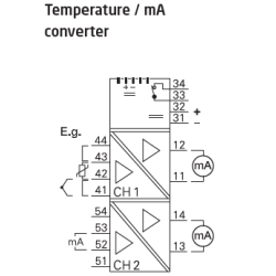 Convertor temperatură/mA 9113BB | 2 canale, SIL 2