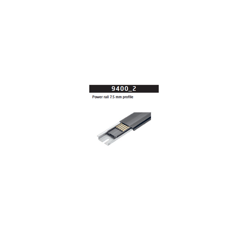 Power rail 500 mm. 7.5 mm profile 9400C2