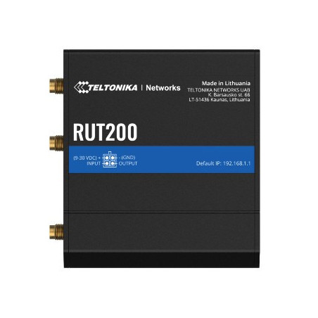 Router industrial RUT200 | 4G LTE Cat 4, Wi-Fi, Ethernet