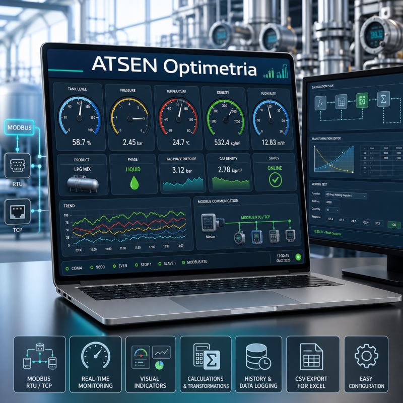 ATSEN Optimetria – software industrial MODBUS RTU/TCP