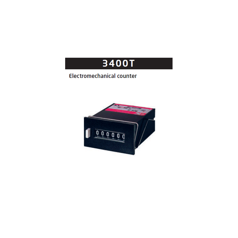 Electromechanical counter, 6-digit 3400T