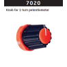 Black knob with red cap for 1-turn potentiometer 7020