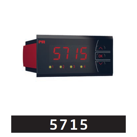 Indicator LED programabil 5715B | 4 relee, afișaj 4 cifre
