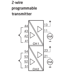 Transmițător TC cu 2 fire 6334A2A | 1 canal