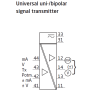 Universal uni-/bipolar signal transmitter 4184