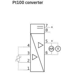PR 3102 Pt100 Signal Converter, 6.1 mm